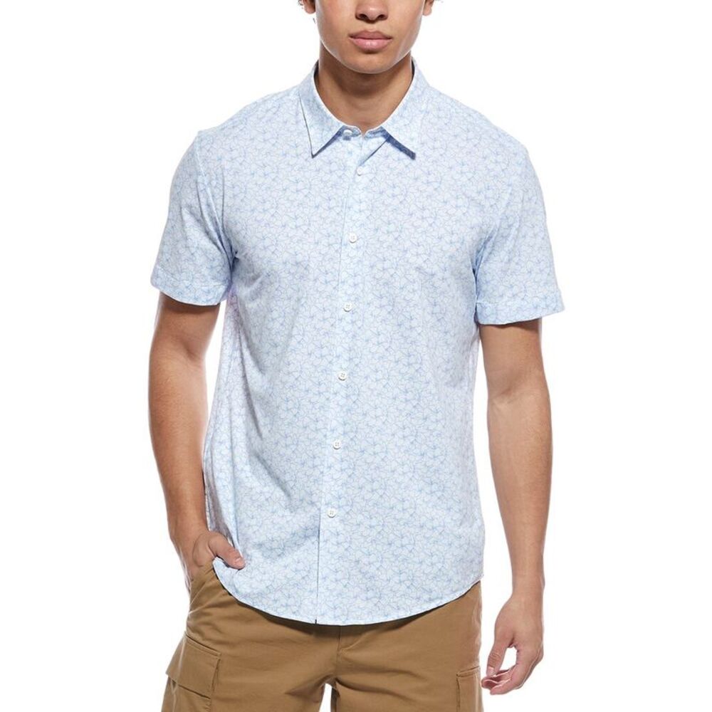 Hugo Boss Mens  Roan Printed Shirt, Blue